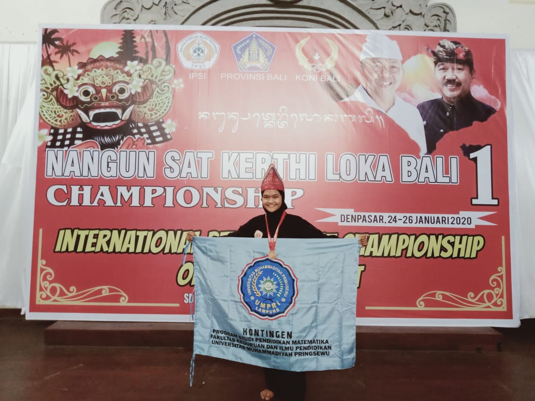 Mahasiswi UMPRI Lampung Sukses meraih Medali Perunggu pada Cabor Pencak Silat Open Tournament Kejuaraan International di Denpasar Bali.