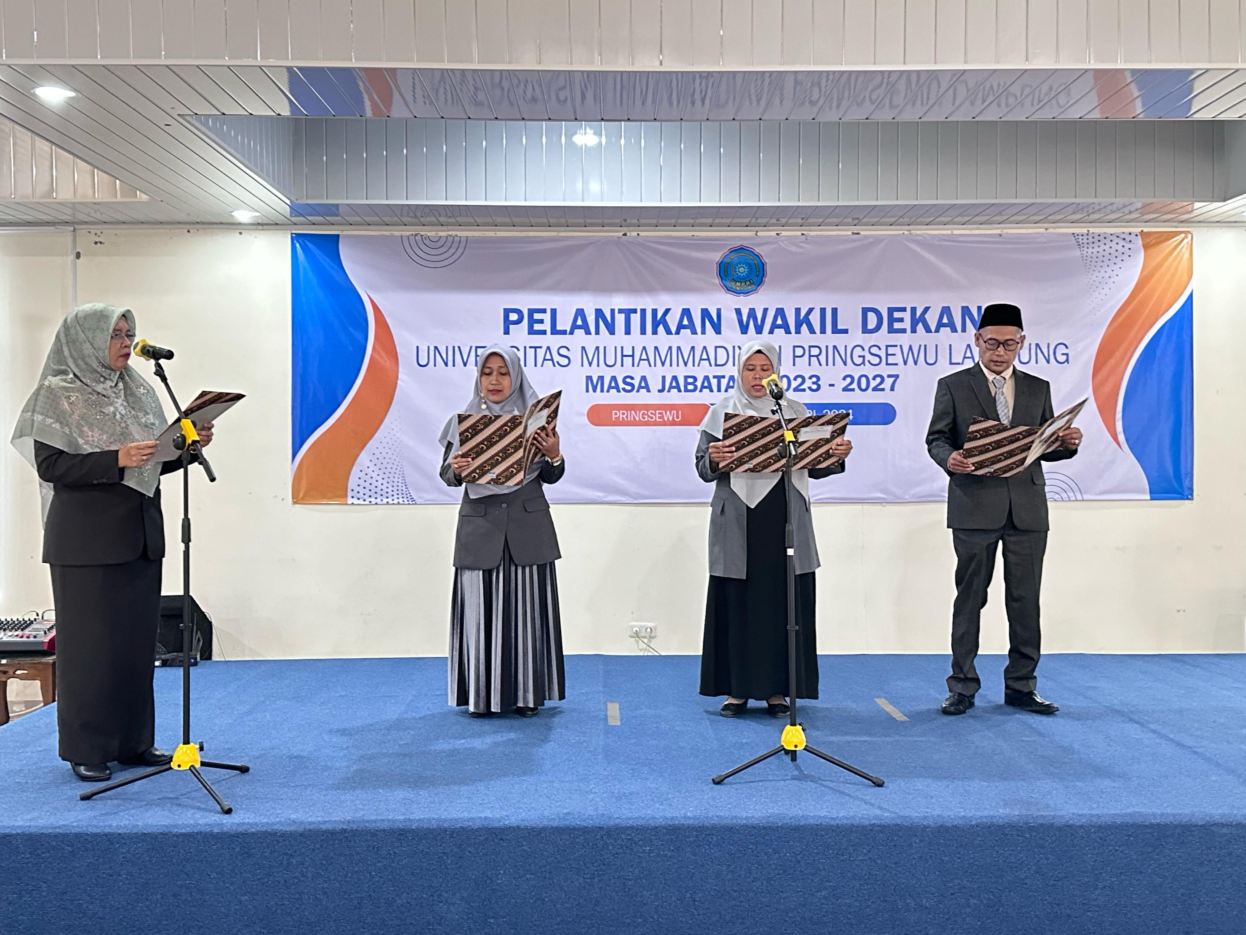 Rektor Lantik 3 Wakil Dekan UMPRI Masa Jabatan 2023-2027